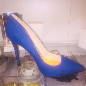 Blue high heels